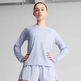 PUMA: Голубой топ  Run