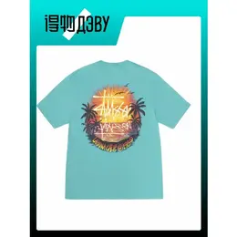 Stussy: Голубая майка 