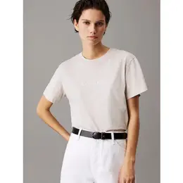 CALVIN KLEIN: Бежевая футболка 