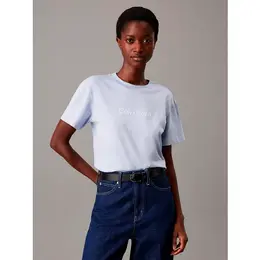 CALVIN KLEIN: Голубая футболка 