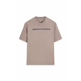 Armani Exchange: Бежевая футболка 