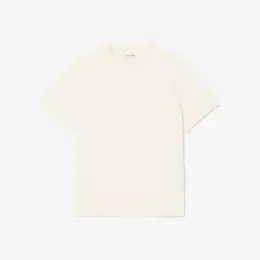 LACOSTE: Белая футболка 