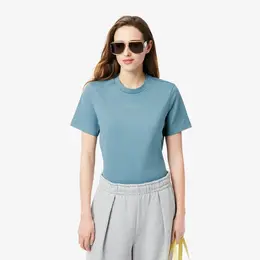 LACOSTE: Голубая футболка 