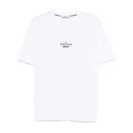 Stone Island: Белая футболка 