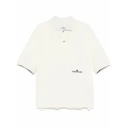 Stone Island: Белое поло 