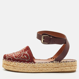 Valentino: Бордовые мокасины 