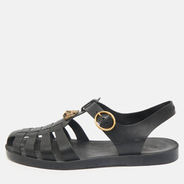 Gucci: Чёрные сандалии  Double G