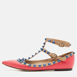 Valentino: Розовые балетки  Rockstud