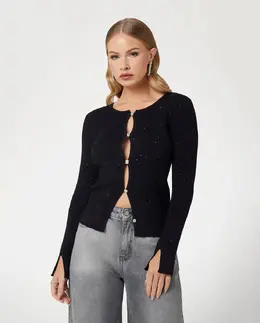 GUESS: Чёрный кардиган 