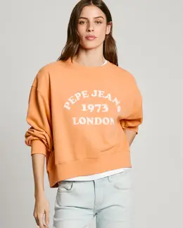 Pepe Jeans: Оранжевая толстовка 