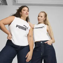 PUMA: Белая майка  Ess