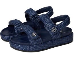 Tory Burch: Тёмные сандалии  Kira