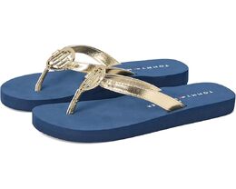 Tommy Hilfiger: Золотые сандалии 