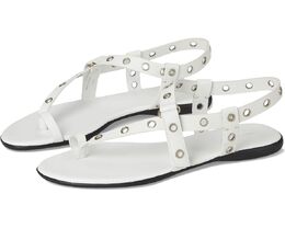 Tory Burch: Серебристые сандалии 