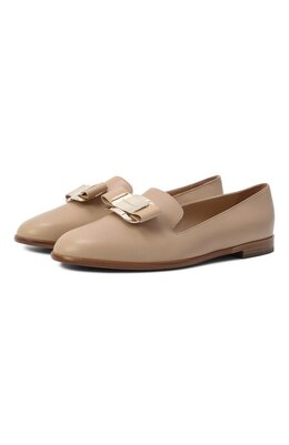 Ferragamo: Бежевые лоферы  Vara