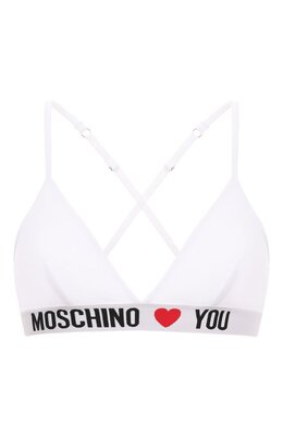 Moschino: Белый бюстгальтер 