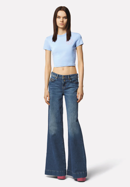 VERSACE JEANS COUTURE: Голубой топ 