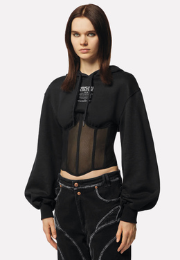VERSACE JEANS COUTURE: Чёрная толстовка 