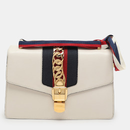Gucci: Белая сумка  Sylvie