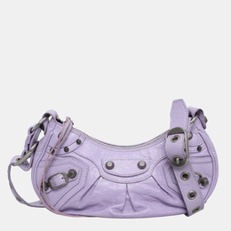 Balenciaga: Фиолетовая сумка  Le Cagole