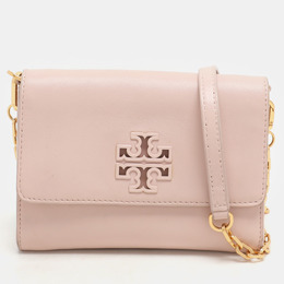 Tory Burch: Розовая сумка через плечо 