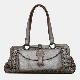 Bottega Veneta: Коричневая сумка  Intrecciato