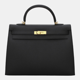 Hermes: Чёрная сумка  Kelly 35