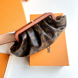 Louis Vuitton: Коричневая сумка 