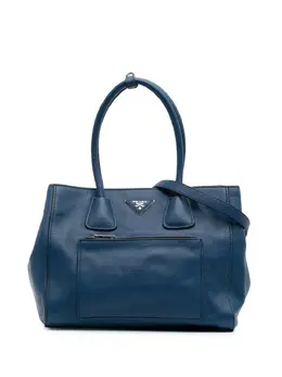 Prada Pre-Owned: Голубая сумка-шоппер 