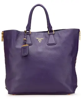 Prada Pre-Owned: Фиолетовая сумка-шоппер 