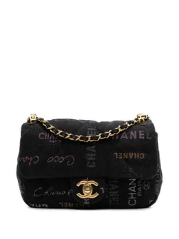 CHANEL Pre-Owned: Серая сумка через плечо 