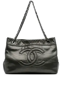 CHANEL Pre-Owned: Серая сумка-шоппер 