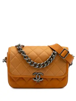 CHANEL Pre-Owned: Оранжевая сумка 