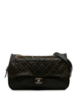 CHANEL Pre-Owned: Коричневая сумка через плечо 