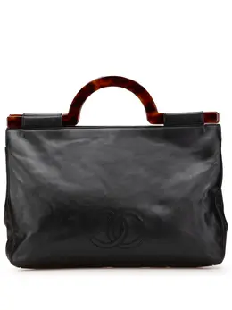 CHANEL Pre-Owned: Чёрная сумка-шоппер 