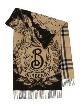 Burberry: Бежевый шарф 