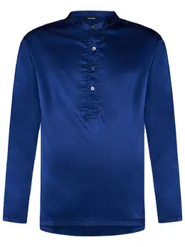 TOM FORD: Синяя футболка  Henley