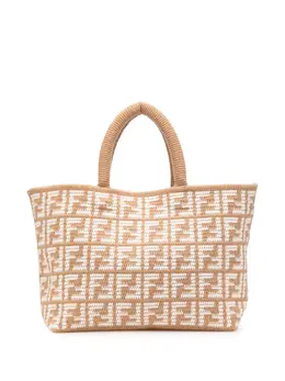Fendi Pre-Owned: Коричневая сумка-шоппер 