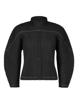 Pleats Please Issey Miyake: Чёрная рубашка 