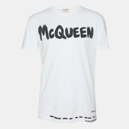 Alexander McQueen: Белая футболка  Graffiti