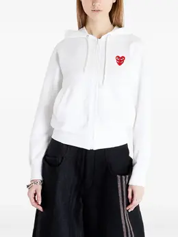 Comme Des Garçons Play: Белая толстовка  Double Heart