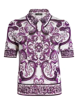 Dolce & Gabbana: Поло  Majolica с принтом