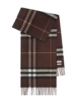 Burberry: Коричневый шарф 