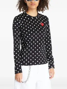 Comme Des Garçons Play: Футболка в горошек 