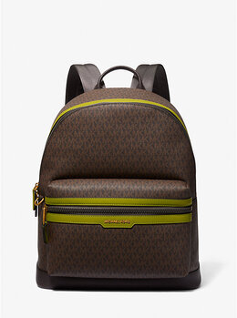 Michael Kors: Зелёный рюкзак  Hudson