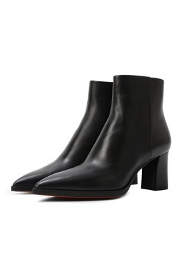 Santoni: Чёрные ботинки 
