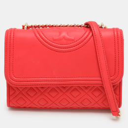 Tory Burch: Красная сумка через плечо  Fleming