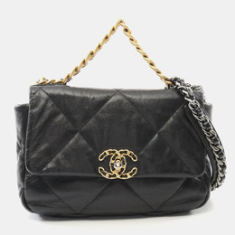 Chanel: Чёрная сумка через плечо 