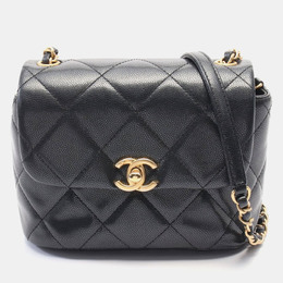 Chanel: Чёрная сумка через плечо 