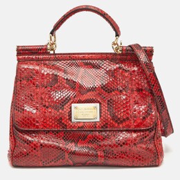 Dolce & Gabbana: Красная сумка на руку  Sicily